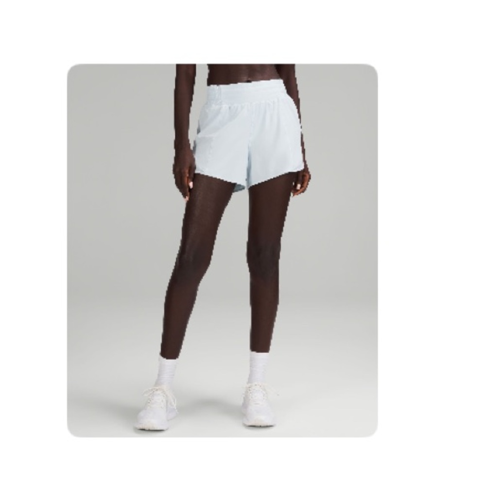 lululemon athletica Women's Hotty Hot High-Rise Lined Shorts - Powder Blue